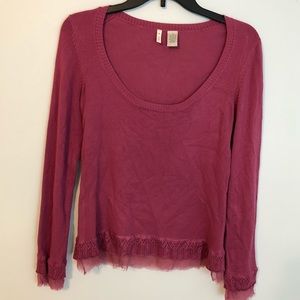 | Anthropologie | Moth Frayed Hem Sweater